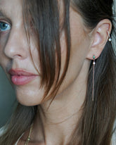 Rainbow Emerald & diamond Earrings